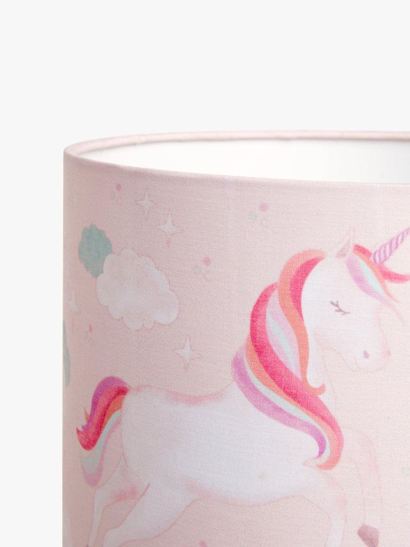 John Lewis Magical Unicorn lampshade in pink, imported from the UK