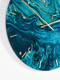 John Lewis marble-effect glass wall clock 50cm blue, UK version