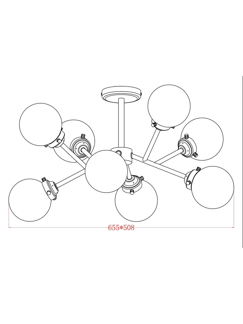 John Lewis Orb multi armed ceiling light (British brand)