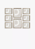 John Lewis gallery set multi-aperture photo frames champagne 8 photo, UK version