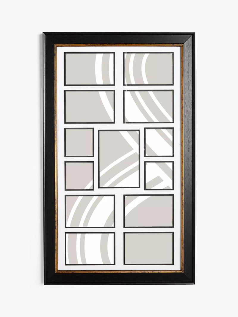 John Lewis multi-aperture photo frame black gold 13 photos (British brand)
