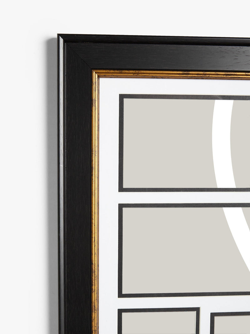 John Lewis multi-aperture photo frame black gold 13 photos (British brand)