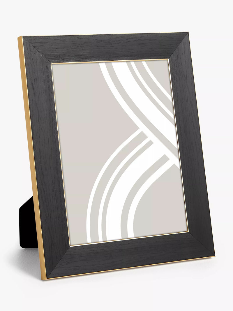 John Lewis Flat Wood Effect Photo Frame Black Gold Wall Mount