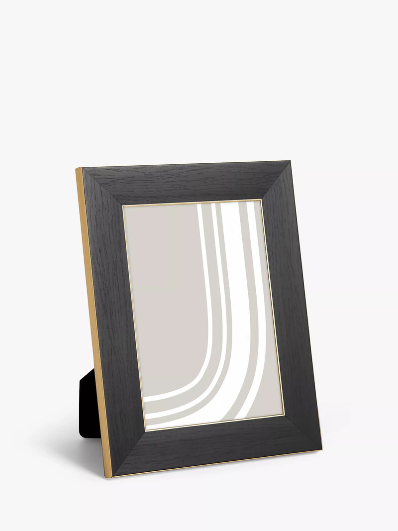 John Lewis Flat Wood Effect Photo Frame Black Gold Wall Mount