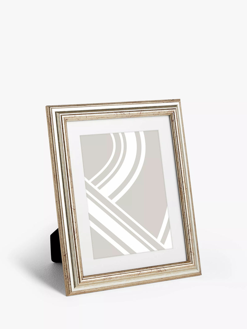 John Lewis ribbed photo frame champagne finish - British product