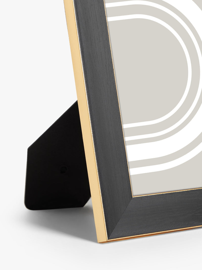 John Lewis flat wood effect photo frame black gold 30.6 cm, UK version