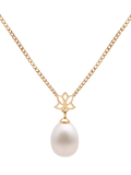 E.W Adams freshwater pearl pendant necklace 9ct gold, imported from the UK