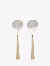 John Lewis John Lewis Kainoosh Stainless Steel Serving Spoons Set of 2 Gold Finish- Buy online at McGrocer