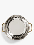 John Lewis balti serving dish in hammered steel with gold finish, 20cm, UK version