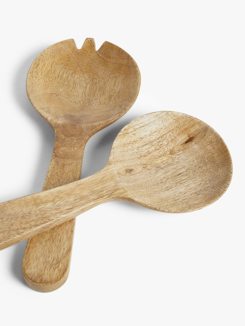 John Lewis FSC-certified mango wood salad servers (British brand)