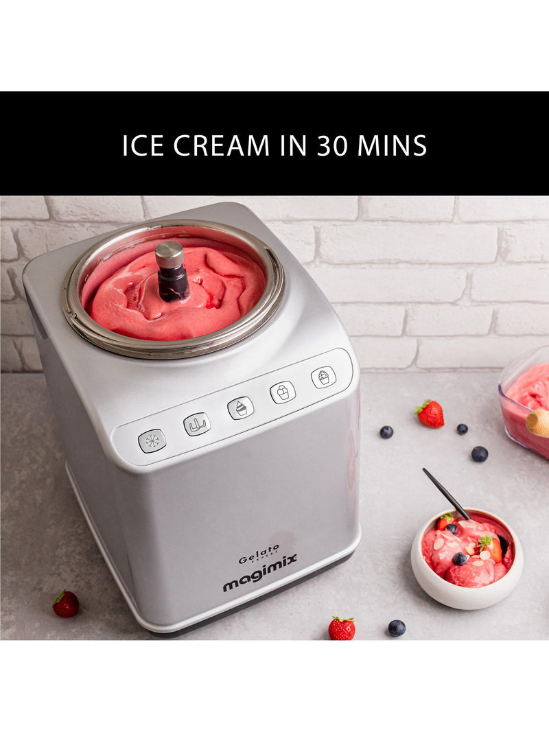 Magimix Gelato Expert ice cream maker 2L silver (British brand)
