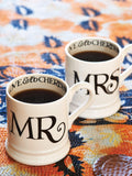 Emma Bridgewater Black Toast Mr and Mrs mugs 300ml - British product