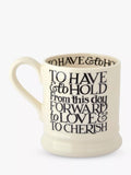 Emma Bridgewater Black Toast Mr and Mrs mugs 300ml - British product