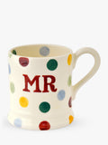 Emma Bridgewater polka dot Mr & Mrs mugs set of 2 300ml - British product