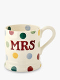 Emma Bridgewater polka dot Mr & Mrs mugs set of 2 300ml - British product