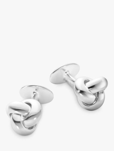John Lewis Georg Jensen Sterling Silver Knot Cufflinks- Buy online at McGrocer