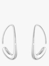 John Lewis Georg Jensen Offspring Open Hoop Earrings Silver- Buy online at McGrocer
