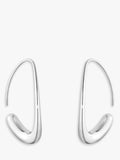 Georg Jensen silver open hoop earrings 3.8cm, imported from the UK