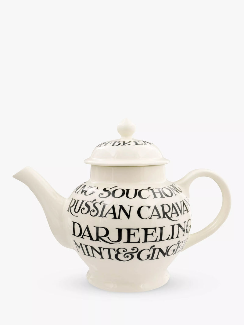 Emma Bridgewater Black Toast earthenware teapot 1.5L - British product