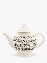 John Lewis Emma Bridgewater Black Toast Earthenware Teapot, Black/White, 1.5L- Buy online at McGrocer