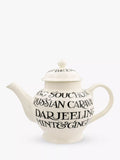 Emma Bridgewater Black Toast earthenware teapot 1.5L - British product