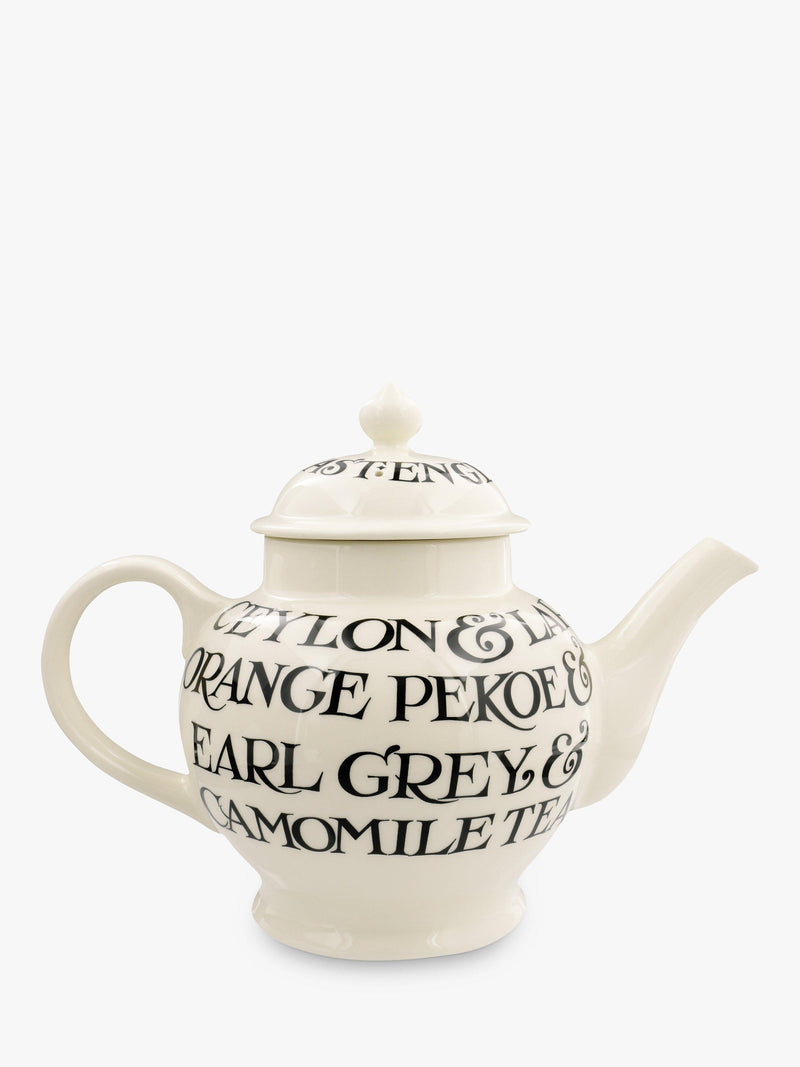 Emma Bridgewater Black Toast earthenware teapot 1.5L - British product