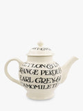 Emma Bridgewater Black Toast earthenware teapot 1.5L - British product