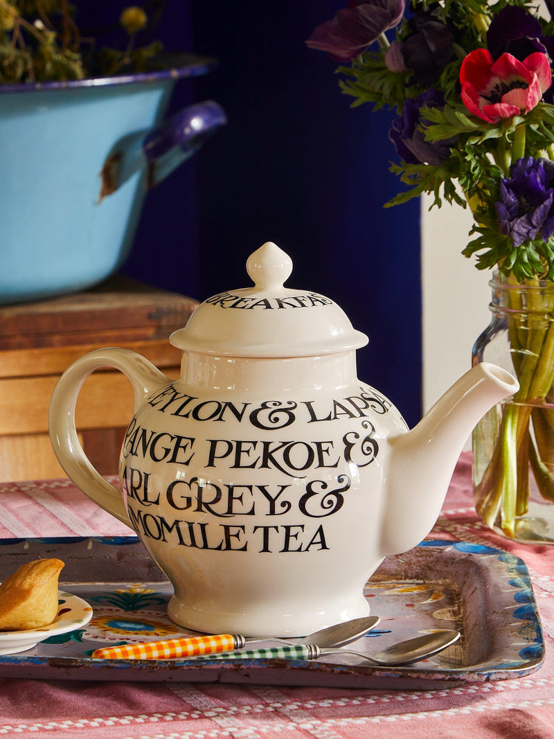 Emma Bridgewater Black Toast earthenware teapot 1.5L - British product