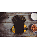 Ooni heat-resistant leather pizza oven and BBQ gloves, black, imported from the UK