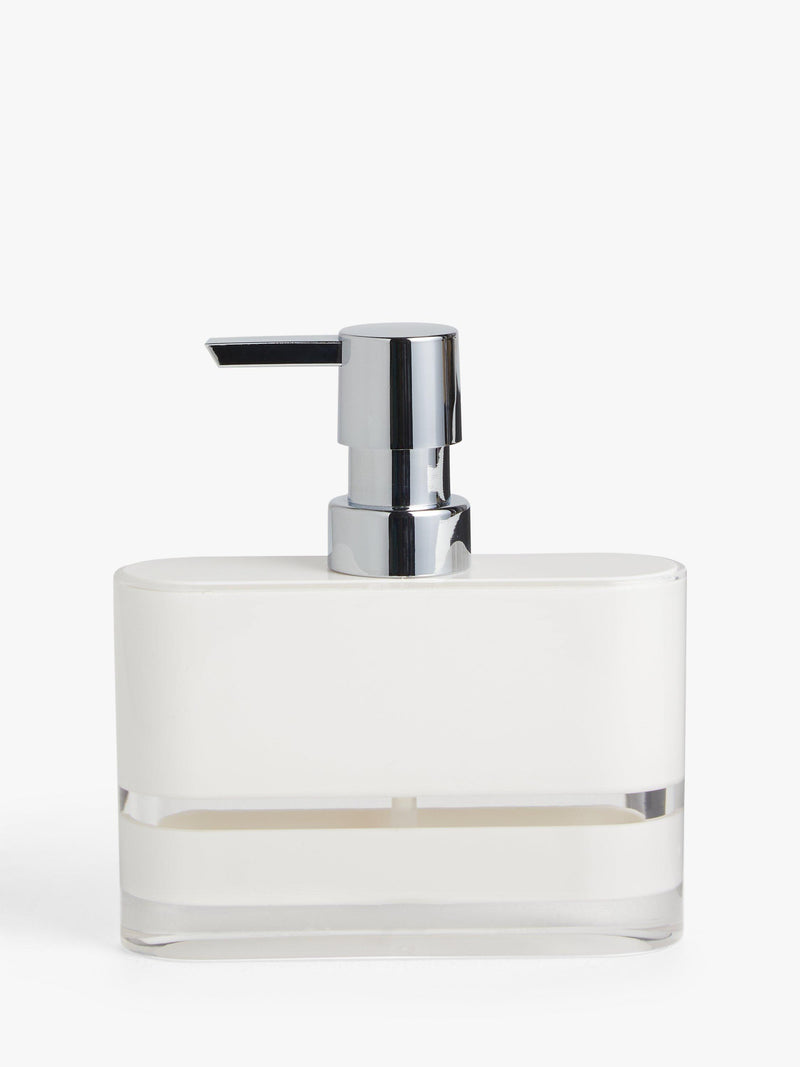 John Lewis Block Stripe soap dispenser in pastel teal, UK version