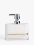 John Lewis Block Stripe soap dispenser in pastel teal, UK version