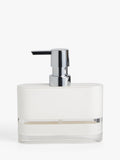John Lewis Block Stripe soap dispenser in pastel teal, UK version