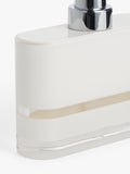 John Lewis Block Stripe soap dispenser in pastel teal, UK version