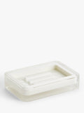 John Lewis Block Stripe pastel teal Soap Dish, UK version