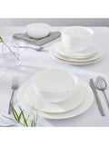Royal Worcester bone china dinnerware set Serendipity White 12 piece - British product