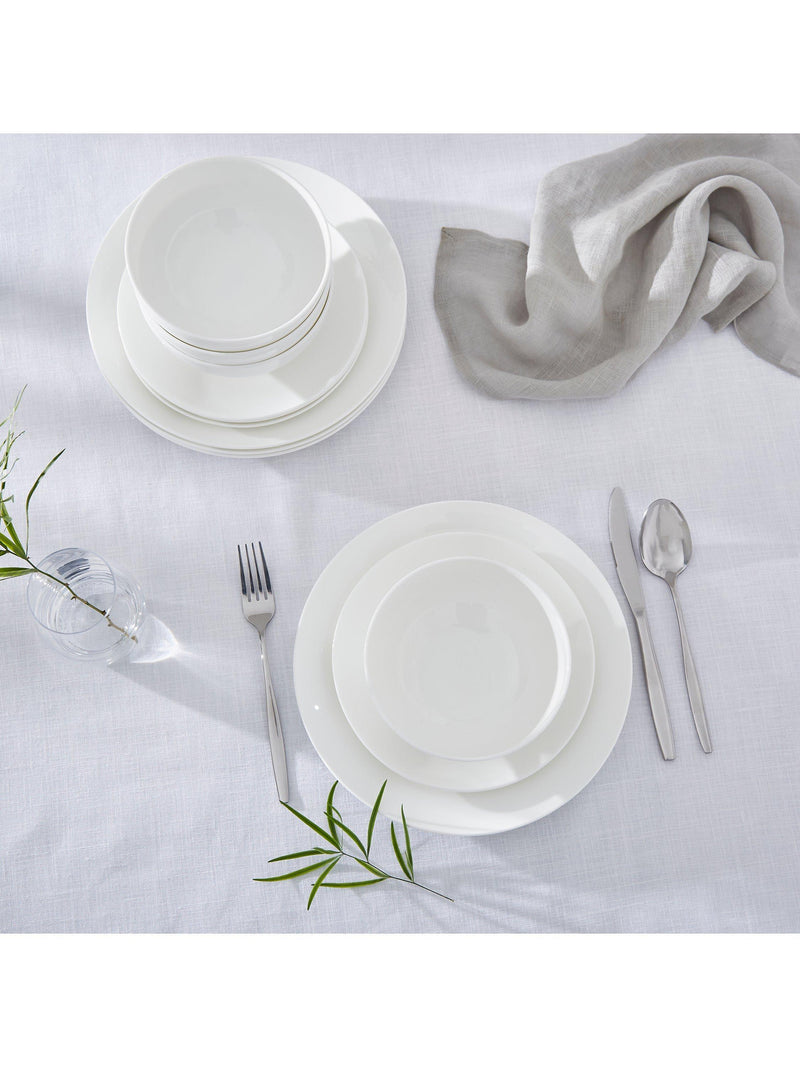 Royal Worcester bone china dinnerware set Serendipity White 12 piece - British product
