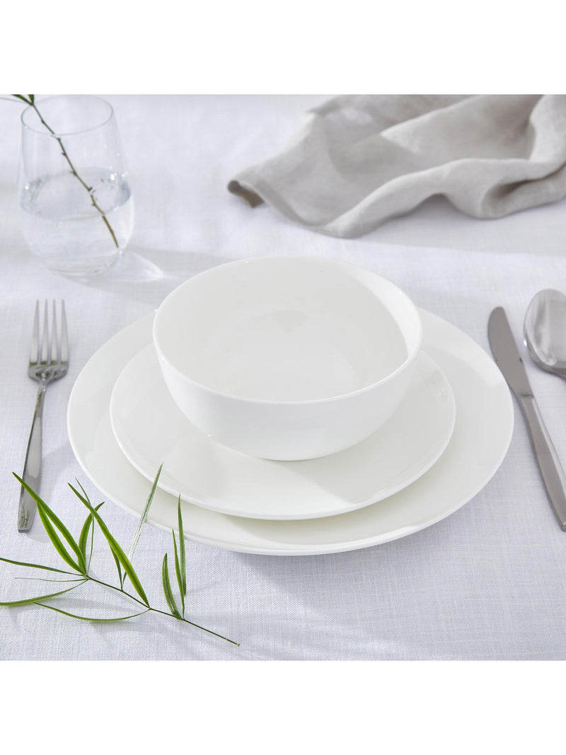 Royal Worcester bone china dinnerware set Serendipity White 12 piece - British product