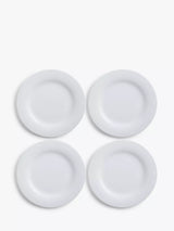 John Lewis John Lewis Dine Porcelain Rim Dinner Plate Set of 4 28cm White- Buy online at McGrocer