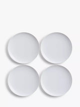 John Lewis John Lewis Dine Porcelain Coupe Side Plates, Set of 4, 22cm, White- Buy online at McGrocer