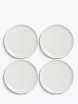 John Lewis John Lewis Dine Porcelain Coupe Side Plates, Set of 4, 18cm, White- Buy online at McGrocer