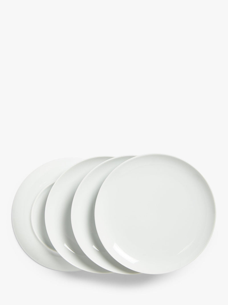 John Lewis porcelain coupe side plates 18cm set of 4, imported from the UK