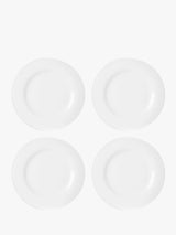 John Lewis John Lewis Dine Porcelain Rim Side Plates, Set of 4, 22cm, White- Buy online at McGrocer
