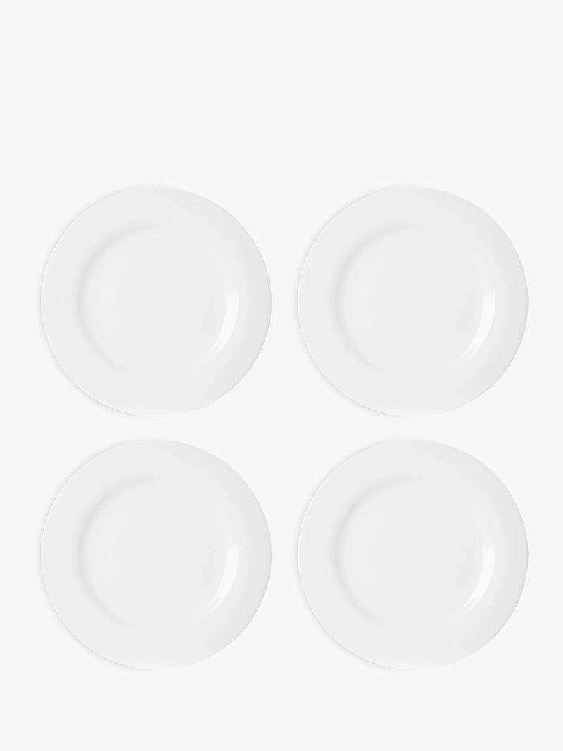 John Lewis Dine porcelain side plates set of 4 22cm white (British brand)