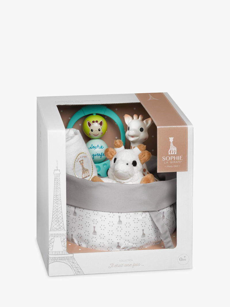 Sophie la girafe Birth Basket Gift Set, imported from the UK