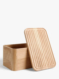 John Lewis oak bread bin with slicing board lid (British brand)
