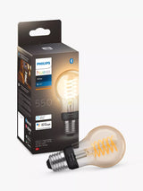 John Lewis Philips Hue White E27 7W ES Smart LED Classic Filament Bulb- Buy online at McGrocer