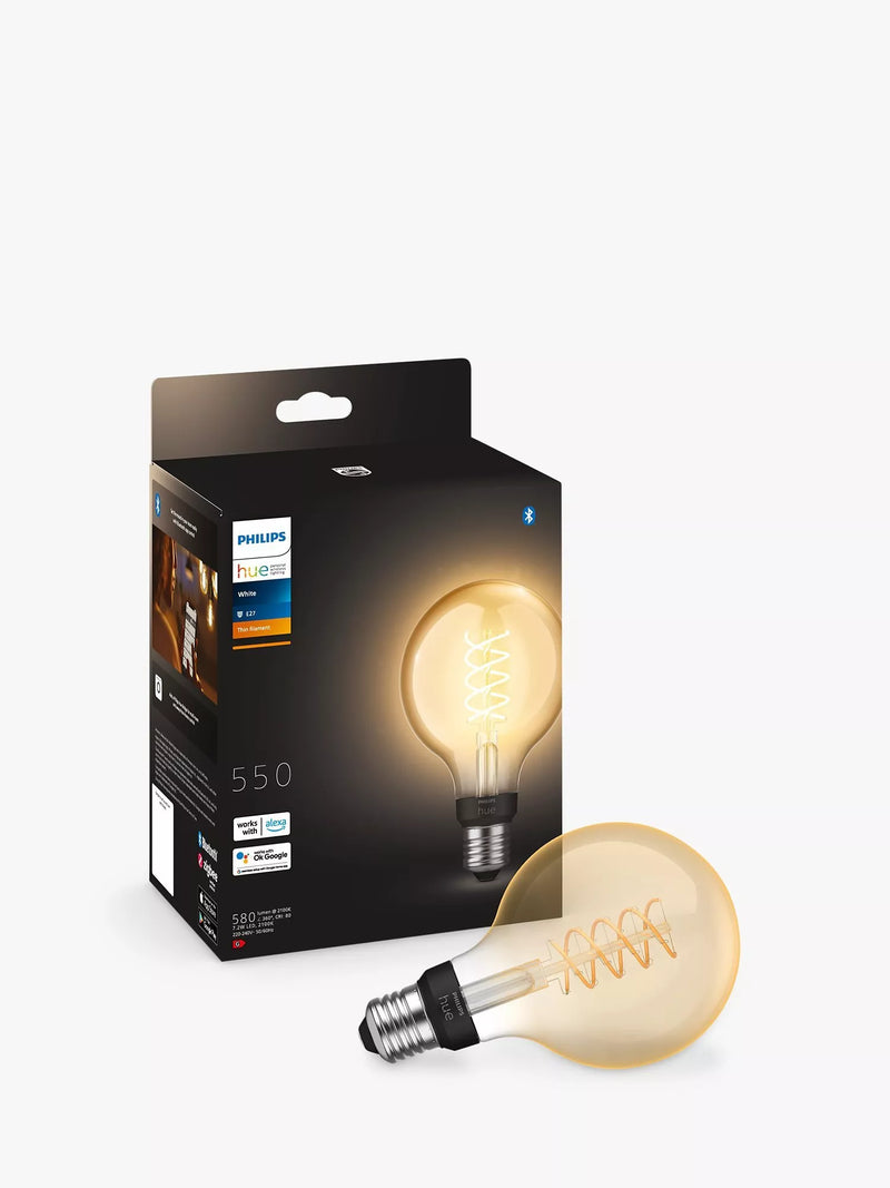 Philips Hue smart filament bulb G93 E27, imported from the UK