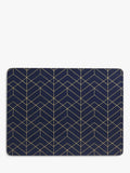 John Lewis Deco placemats set of 6 navy gold (British brand)
