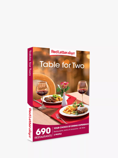 John Lewis Red Letter Days Table for Two Gift Experience- Buy online at McGrocer