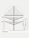 Brabantia Lift-O-Matic rotary dryer 50m - British product